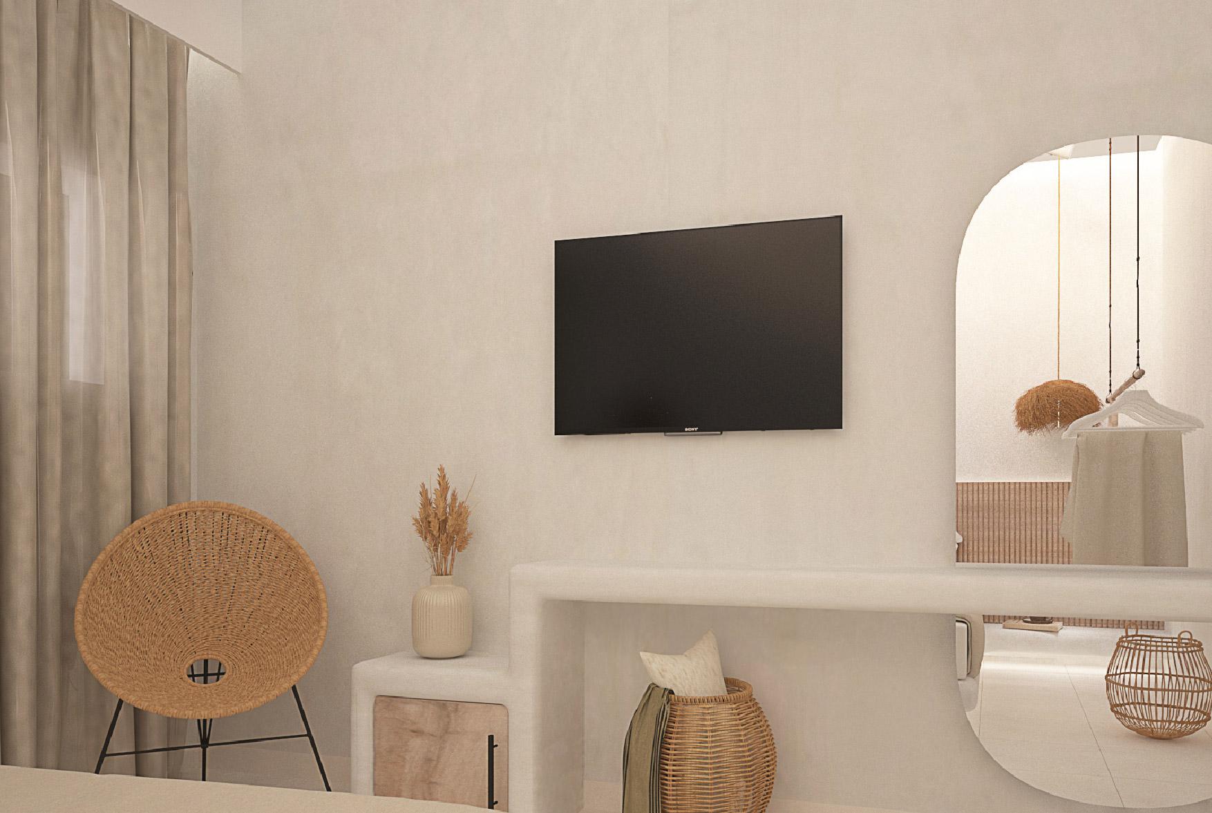 Aelia Luxury Suites 카르테라도스 외부 사진 A wall-mounted television