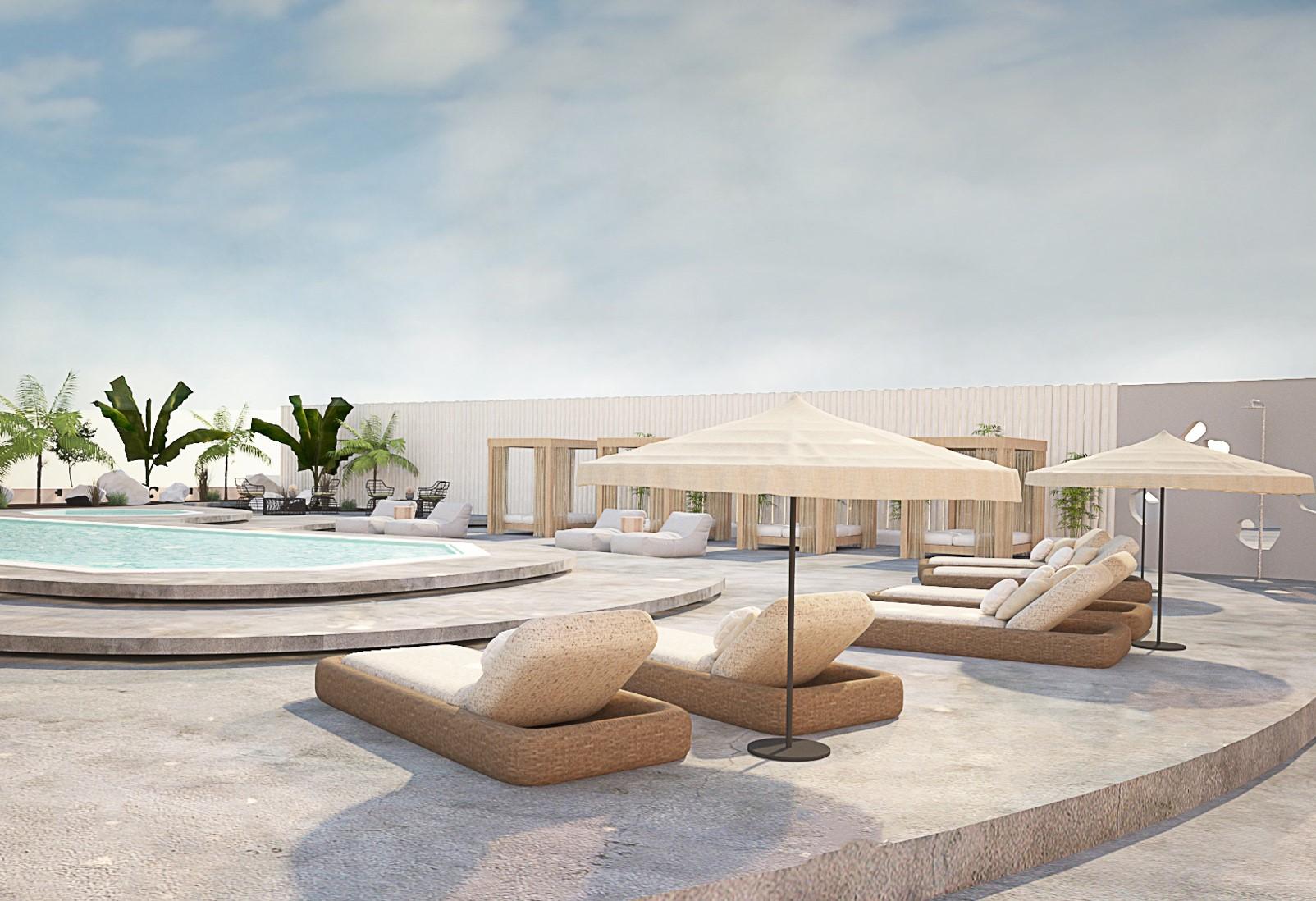 Aelia Luxury Suites 카르테라도스 외부 사진 The rooftop pool at the hotel