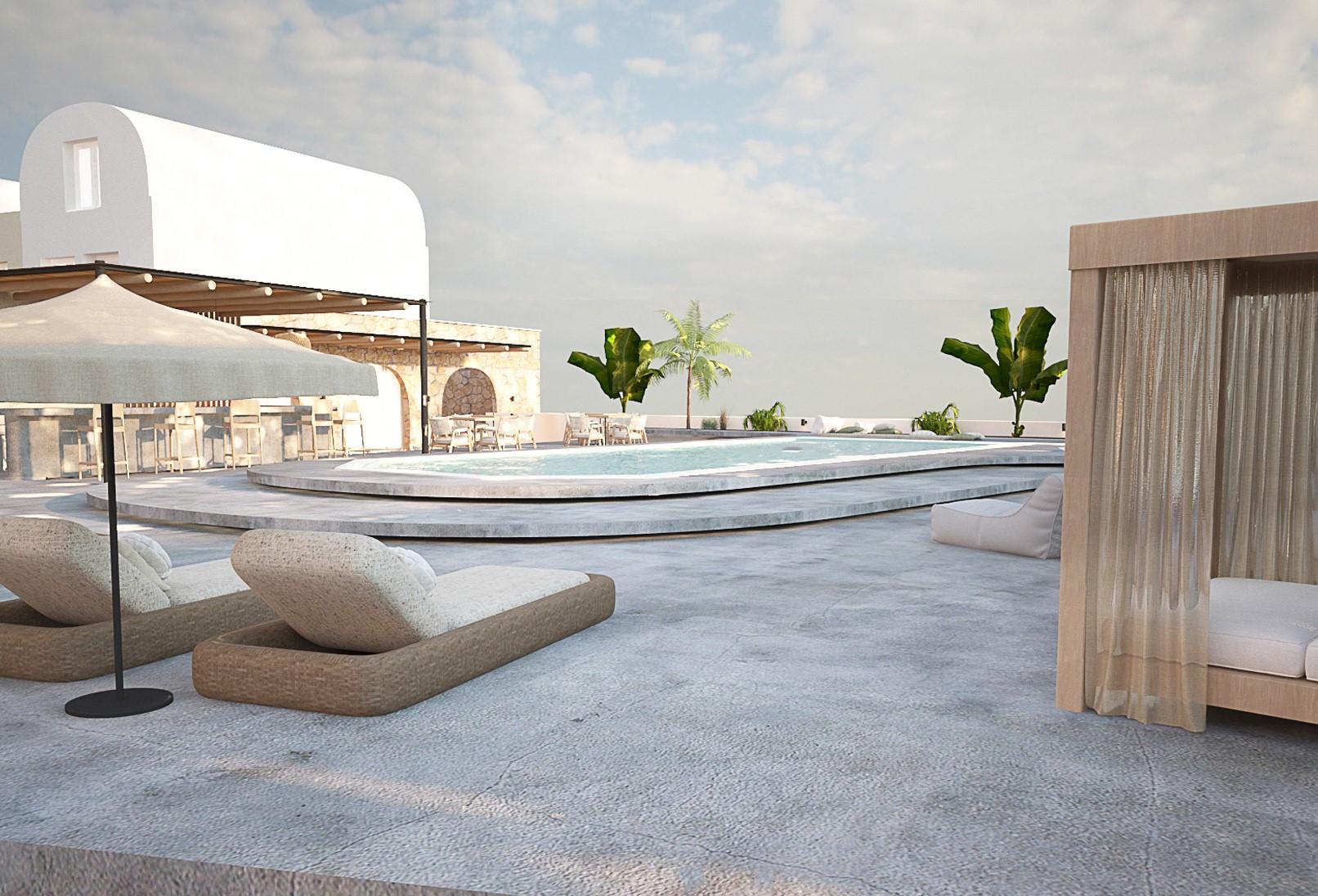 Aelia Luxury Suites 카르테라도스 외부 사진 The pool at the hotel